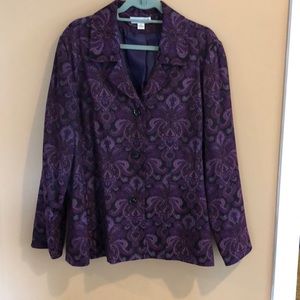 Purple and black Coldwater Creek Blazer